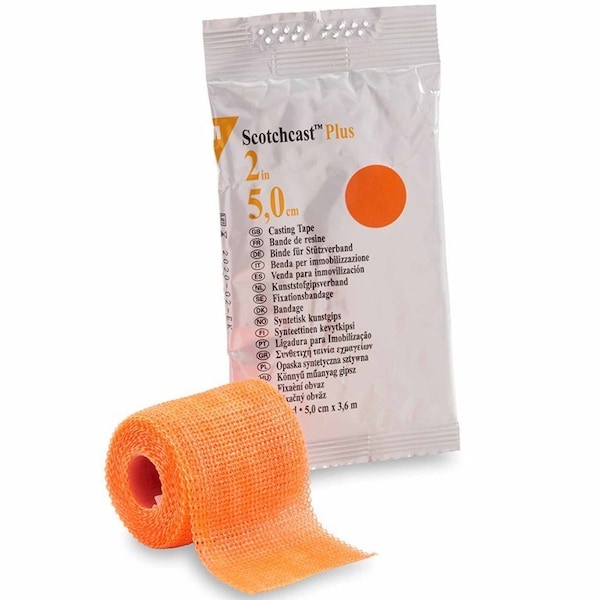 3M Scotchcast Cast Tape 2 Inch X 12 Foot Fiberglass / Resin Bright Orange, 10PK 82002W - main